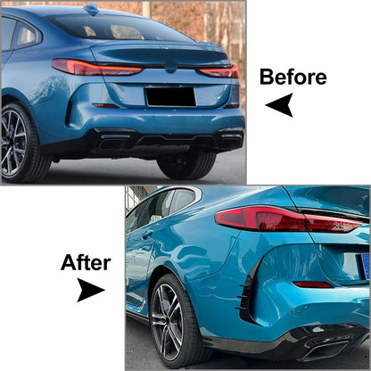 2pcs ABS Rear Bumper Spoiler Side Wing Lip For BMW 2 Series F44 M Sport 2020-23