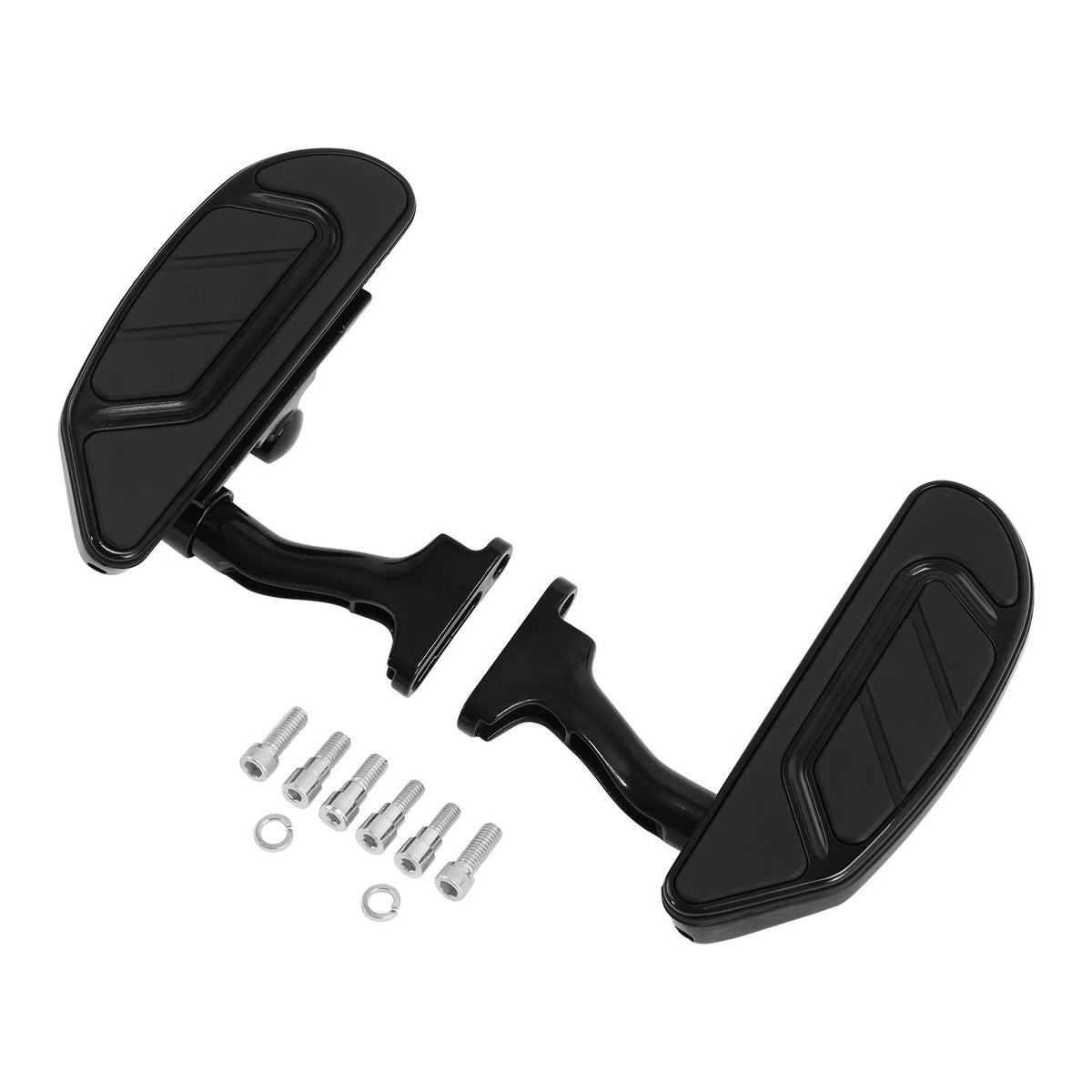 Black Rider Driver & Passenger Floorboards Fit For Harley Electra Glide 93-25 24