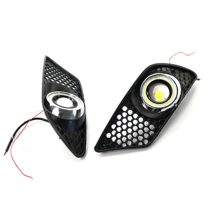 Pair Front Bumper FogLight Grill with light For Mercedes Benz C CLASS W204 08-10