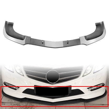Carbon Look Front Bumper Lip Spoiler For Benz E Class Coupe C207 W207 2009-2012