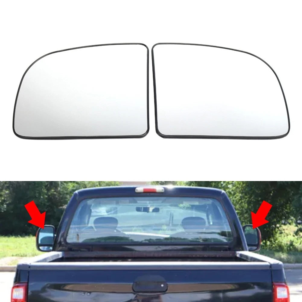 1 Pair Towing Power Upper Mirror Glass For Ford F-250 F-350 F-450 F-550 1999-07