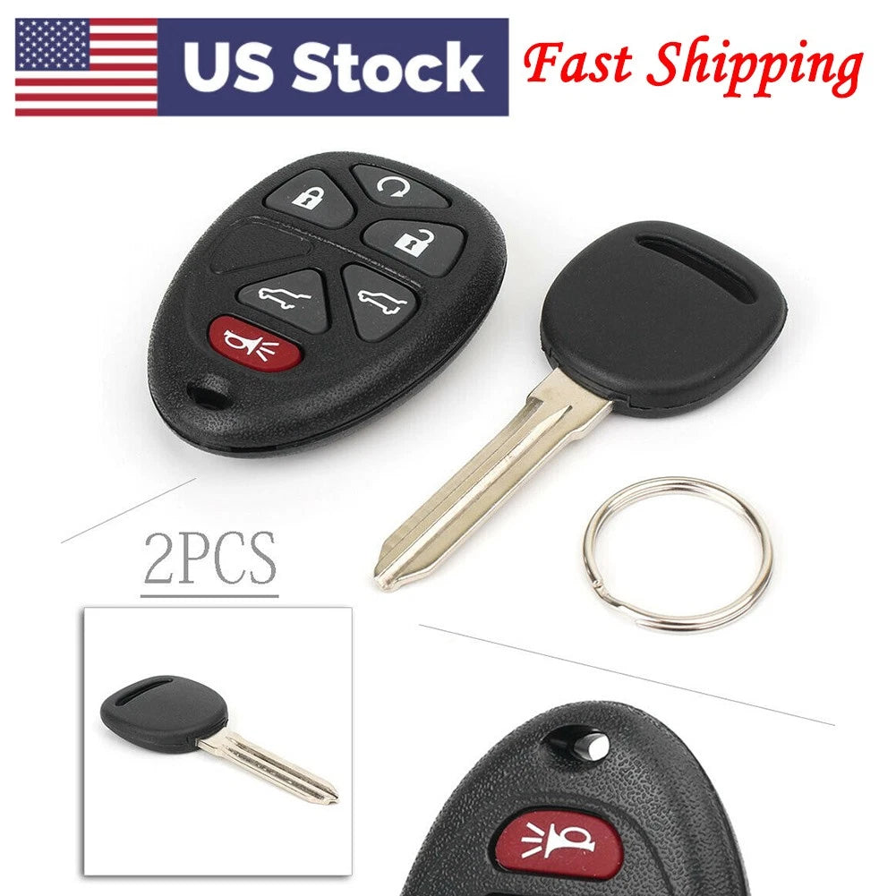 2PCS Keyless Entry Remote Car Key Fob For Chevy Traverse GMC Yukon 07-14