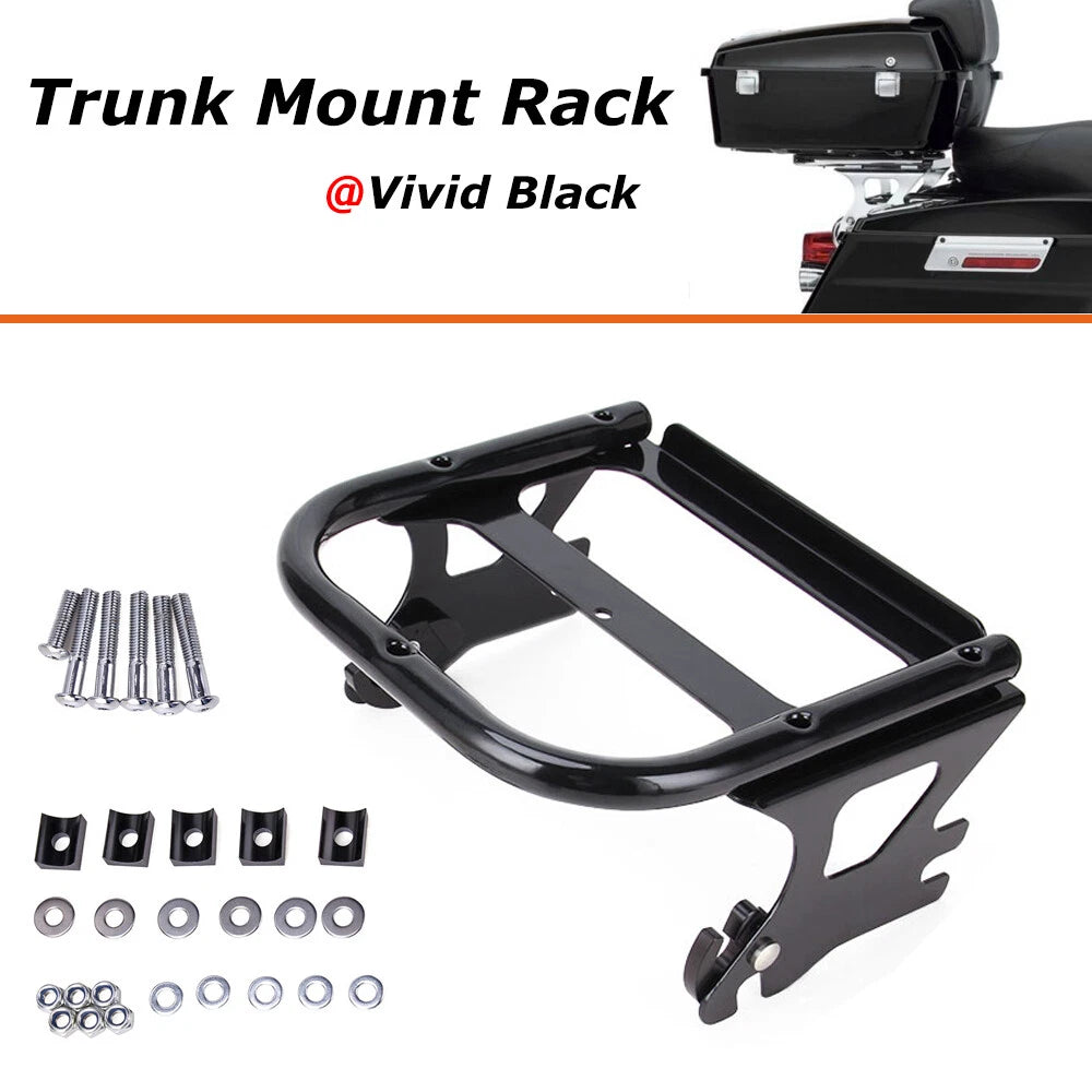 Detachable Two-up Tour Pack Pack Mount Rack Kits For Harley FLHR FLTR 1997-2008