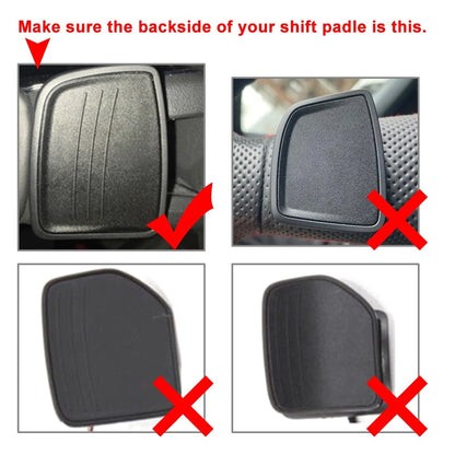 Pair Steering Wheel Shift Paddle Shifter Extension Carbon For Audi A3 A4 A5 S3
