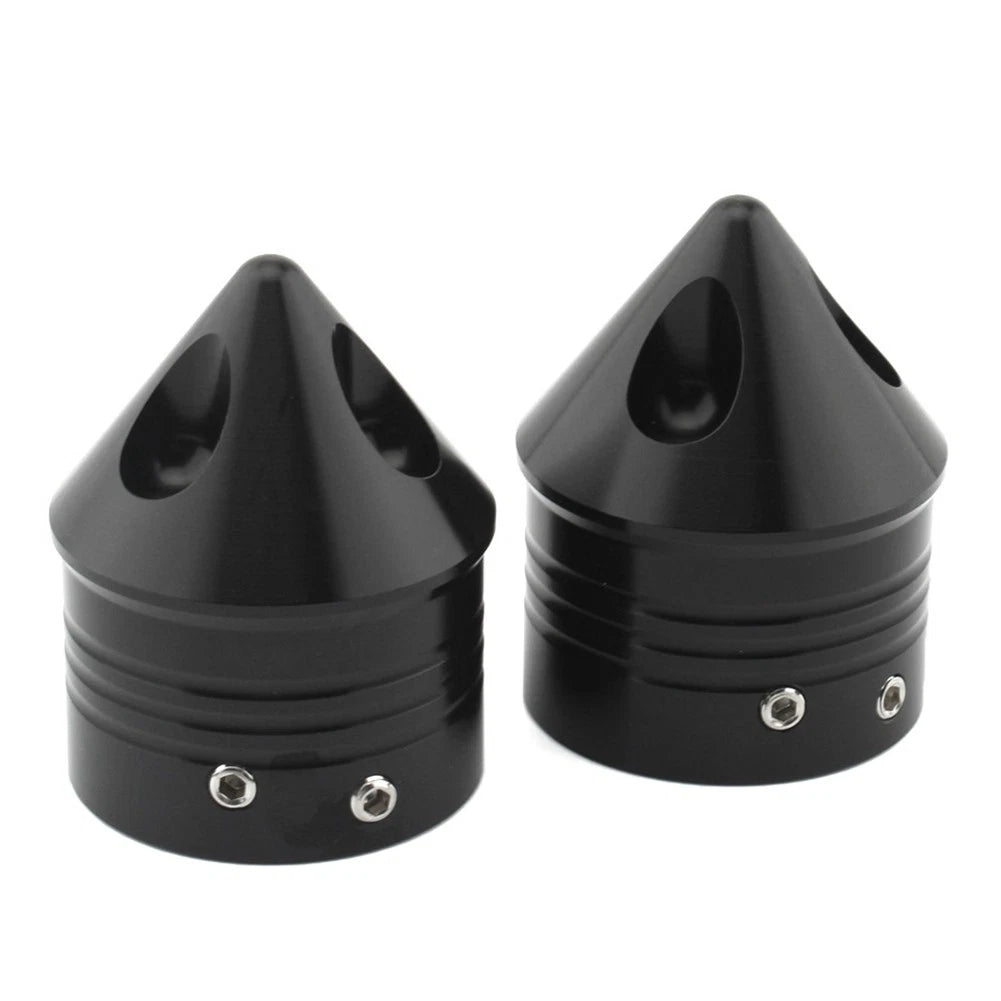Front Wheel Axle Nut Covers Cap For Harley Touring Road Glide Dyna Softail Black