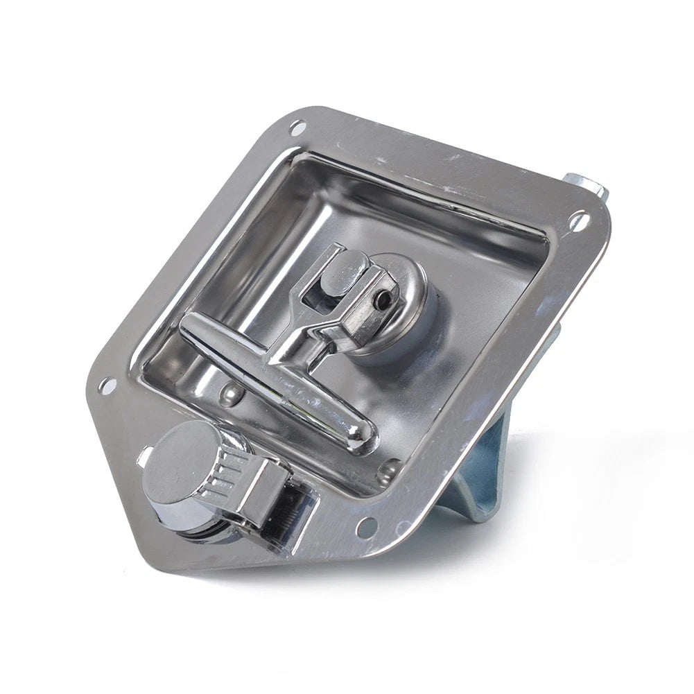 Folding T Handle Lock Stainless Steel Flush Mount Tool Box Trailer Caravan Truck