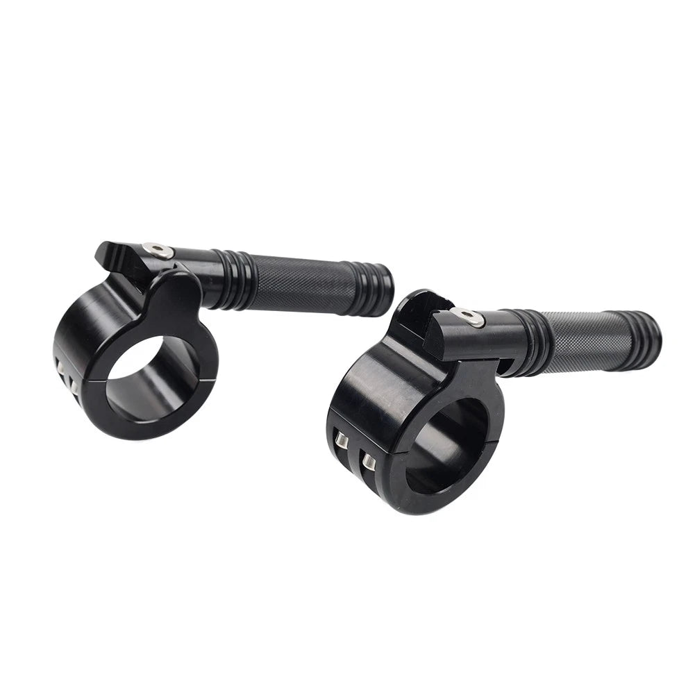 Black Motorcycle 1-1/2" 38MM Engine Crash Bar Highway Footpeg Clamp For Harley