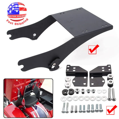Pack Trunk Mount Rack w/ Docking Kit For Harley Tour Pak Touring Road King 97-08