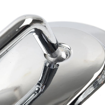 Chrome Motorcycle Short Stem Rearview Side Mirrors For Harley Electra Glide FLHT