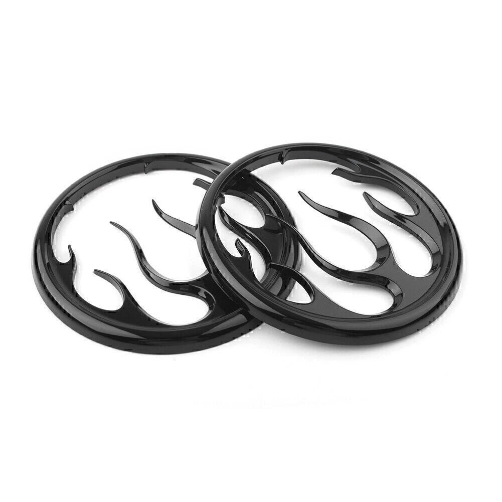 Flame Speaker Grill Accent Trim Cover for Harley Electra Street Glide Trikes