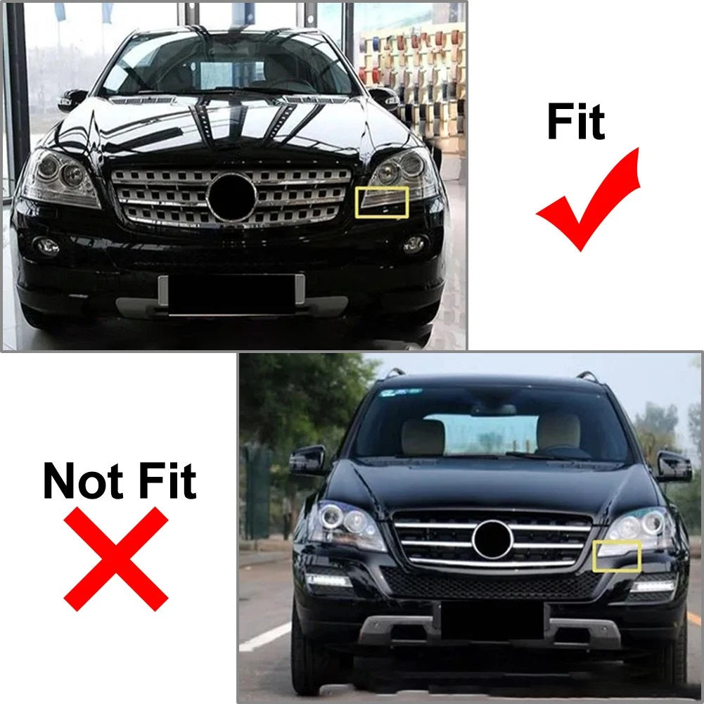 GTR Style Front Bumper Radiator Hood Grille Black For Benz ML Class W164 2005-08