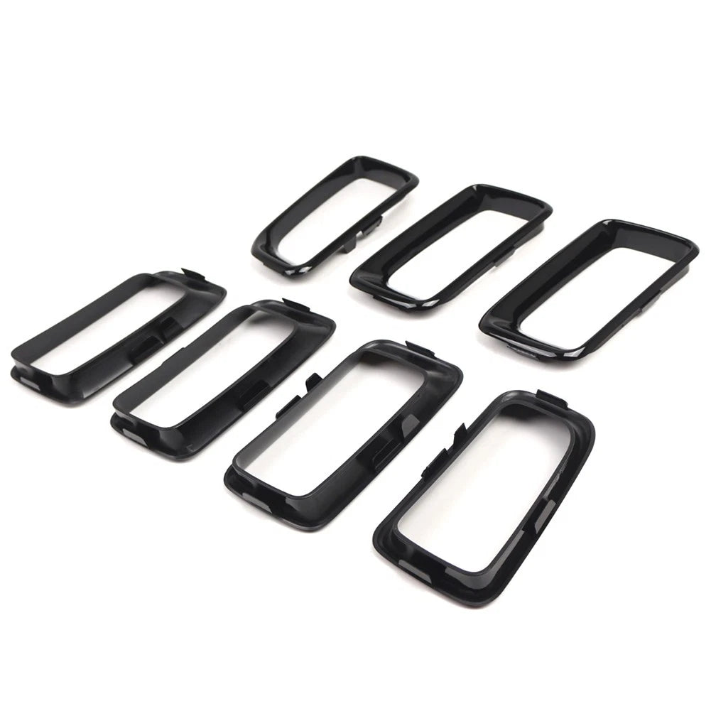 Front Grille Insert Cover Frame Grille Molding Black For Jeep Compass 2011-2017