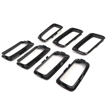 Front Grille Insert Cover Frame Grille Molding Black For Jeep Compass 2011-2017