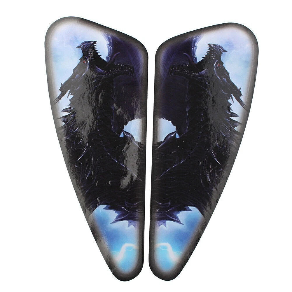 2x Motorcycle 3D Stereo Fuel Gas Tank Stickers Waterproof Pad Decals for Harley