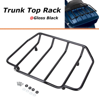 Black Tour Pack Pak Top Trunk Luggage Rack For Harley Touring Model 1988-2020 US