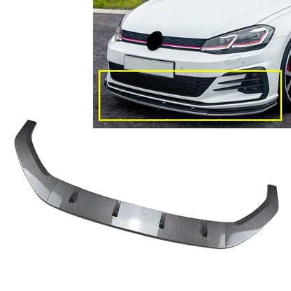 US Front Bumper Spoiler Splitter Lip For VW Golf MK7.5 R Rline 2017-2019