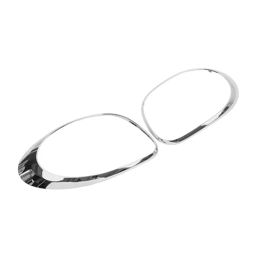 1 Pair Tail Light Bezel Close Out Ring Trim Chrome Fit For Fiat 500L 2014-2020