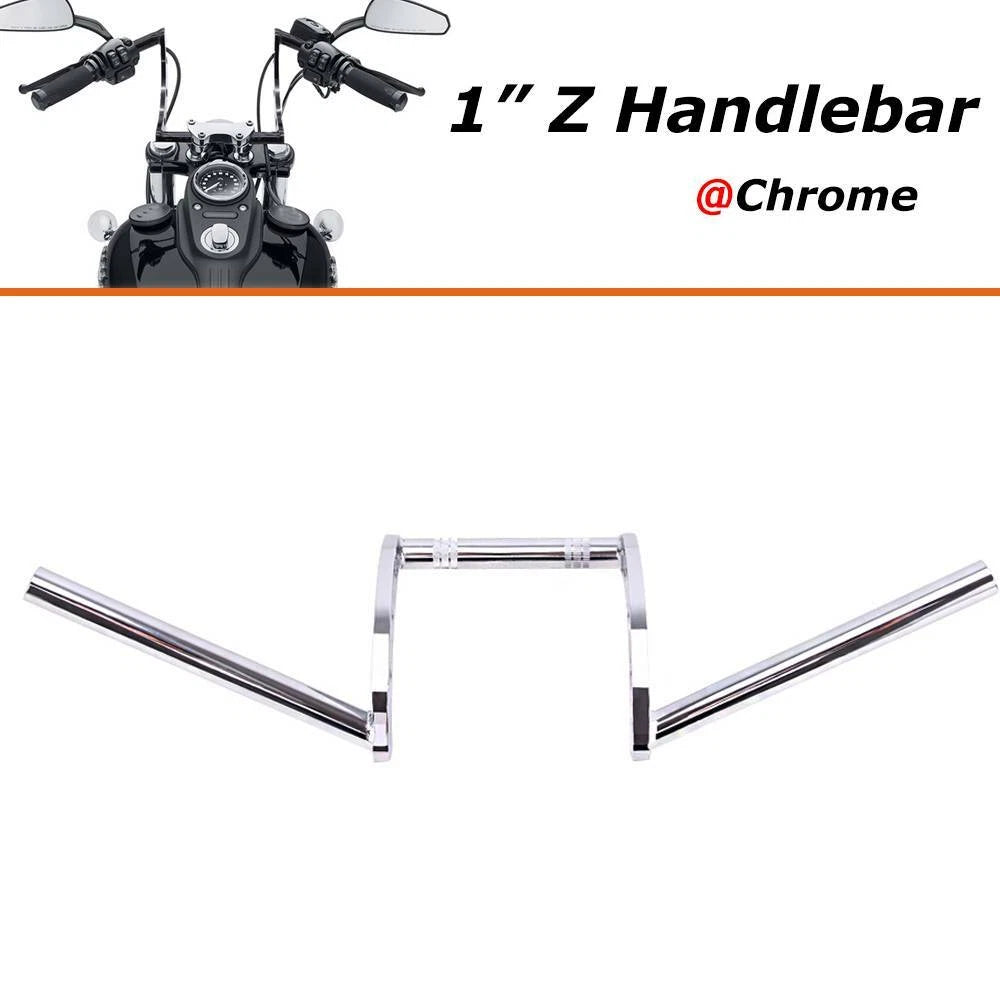 Motorcycle 1'' Handlebars Z Bar Drag Bars Fit For Yamaha Suzuki Honda Harley USA
