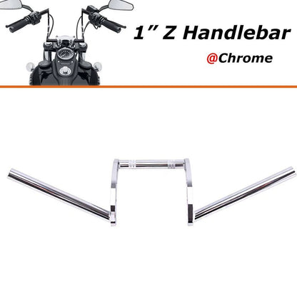 Motorcycle 1'' Handlebars Z Bar Drag Bars Fit For Yamaha Suzuki Honda Harley USA