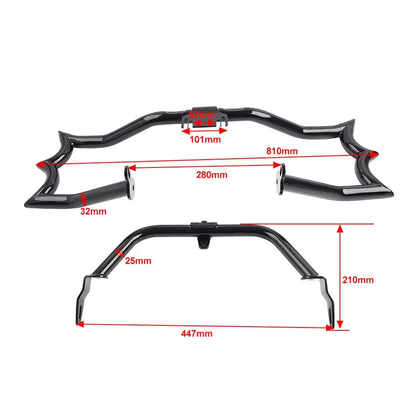 Gloss Highway Engine Guard Crash Bar Fairing Support For Harley Road Glide 15-23