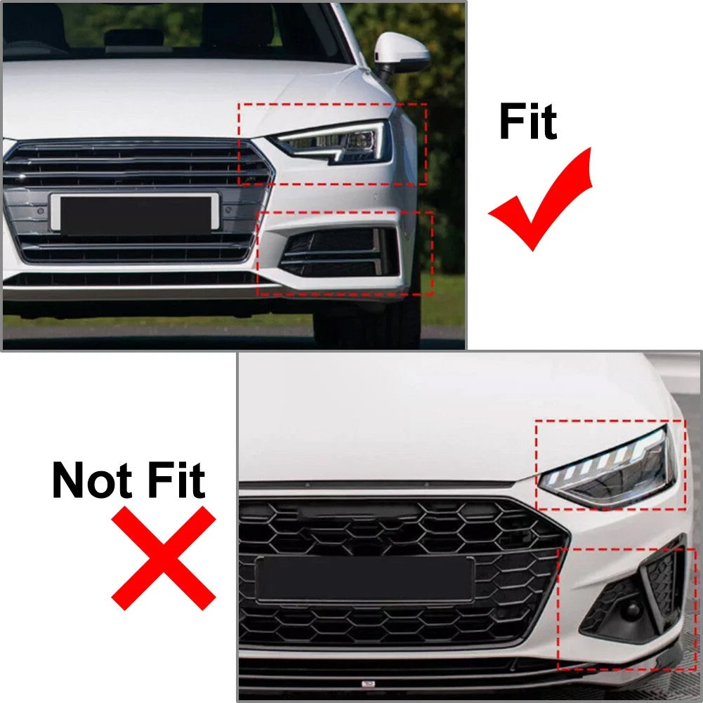 Carbon Look Front Bumper Splitter Spoiler Lip For Audi A4 B9 S4 Sedan 2017-2019
