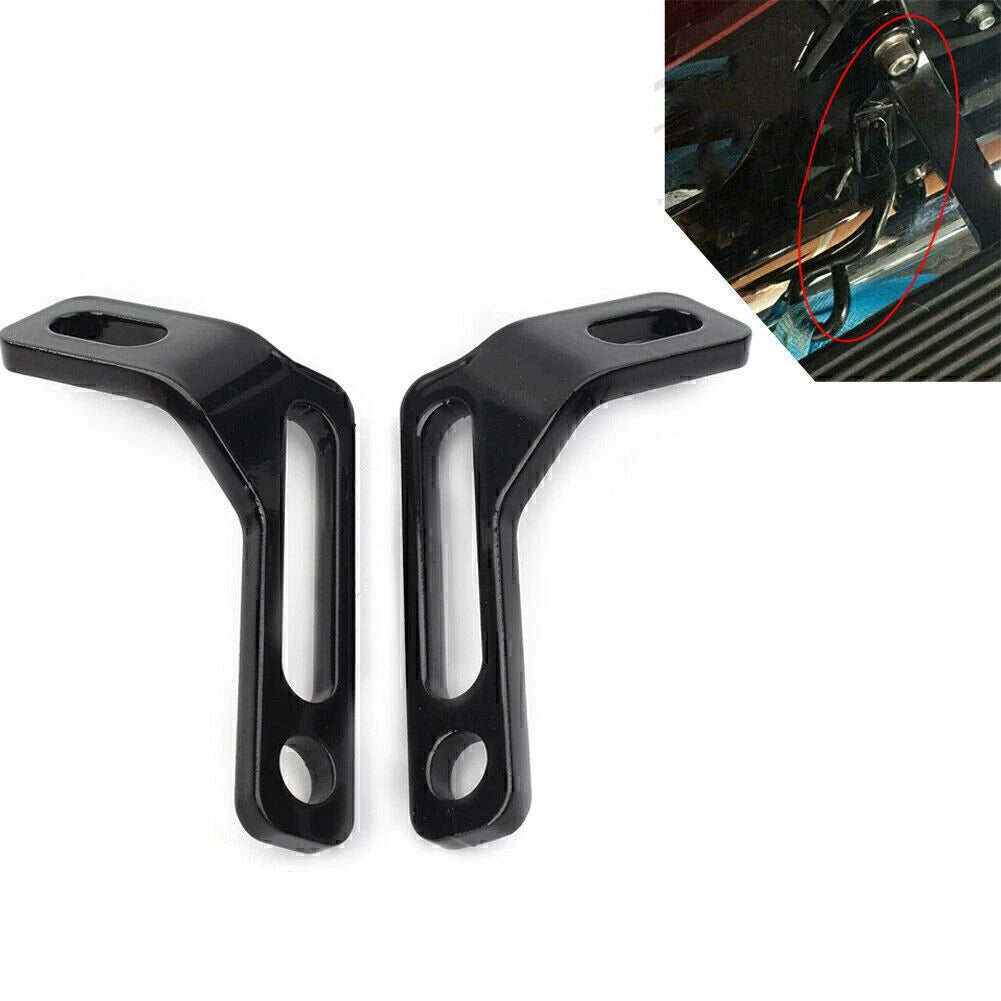Rear Footrest Tie-Down Brackets For Harley Road King Electra Street Glide Black