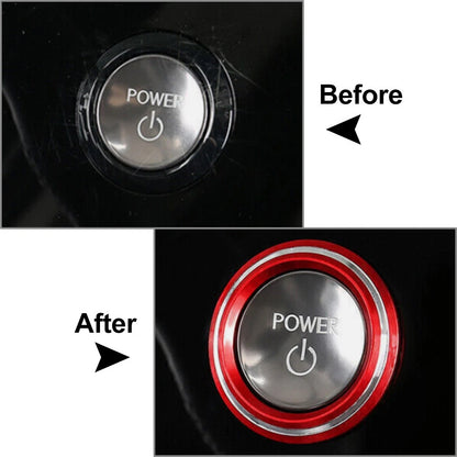 Red Engine Start Stop Button Cover Ring For Lexus NX250 350h 450h 2022-2024