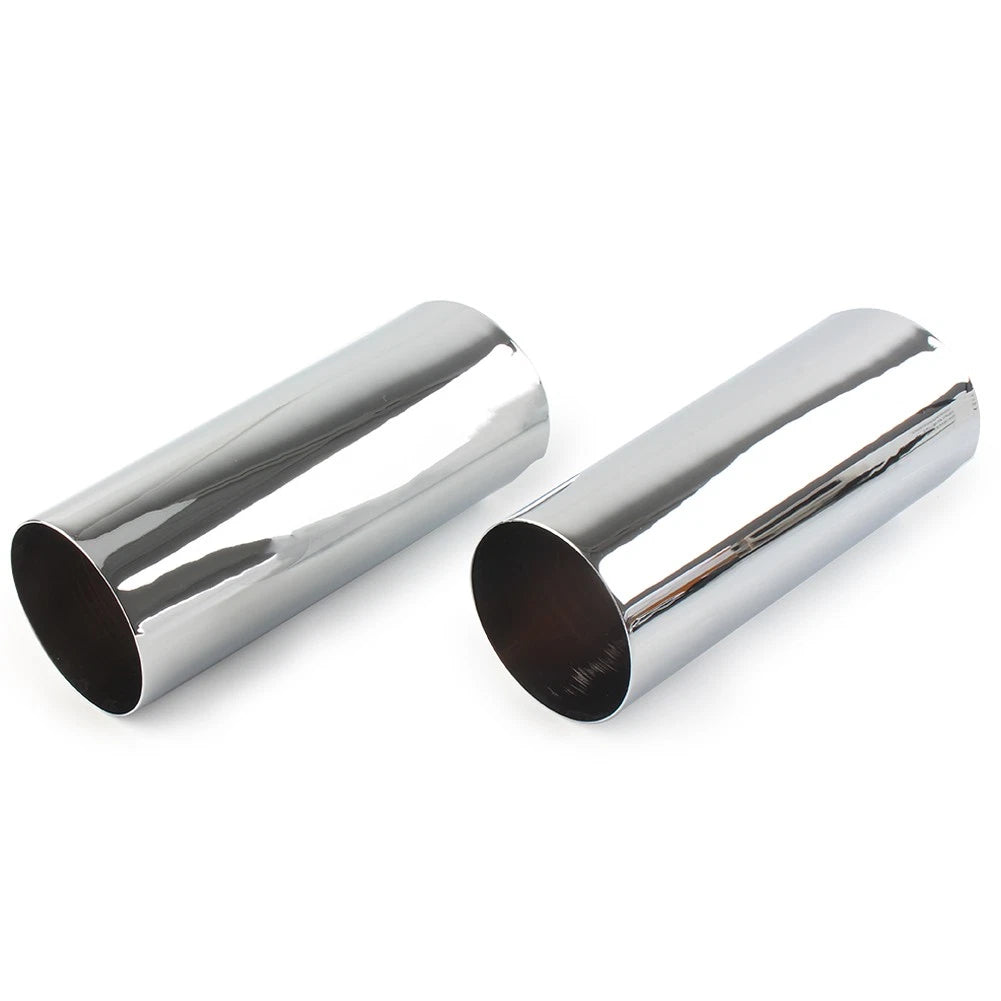 2x +2" Smooth Fork Tube Slider Covers Cowbells For Harley Electra Tri Glide FLHX