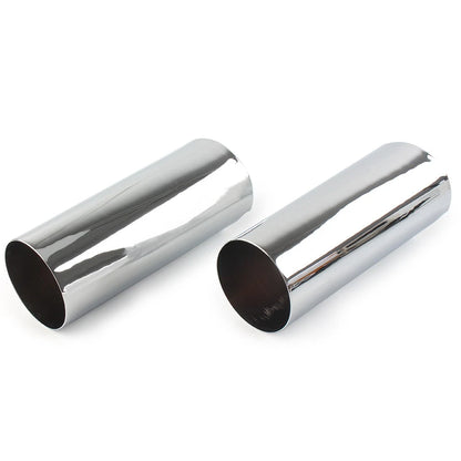 2x +2" Smooth Fork Tube Slider Covers Cowbells For Harley Electra Tri Glide FLHX