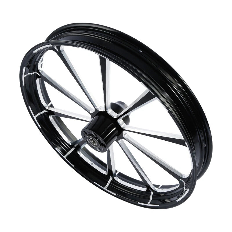 30" Front Wheel Rim Hub Single Disc Painted Fender For Harley Touring 08-Up ABS