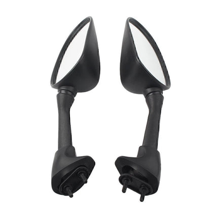Pair Rearview Side Mirror for Yamaha YZF R6 2001 2002 Black ABS Plastic Shell