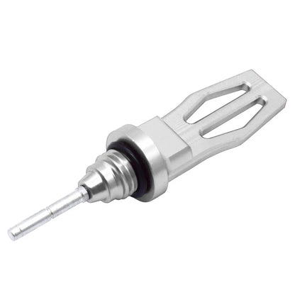 Motorcycle Engine Oil Dipstick Cap Plug CNC Crankcase Oil Level Gauge Silver