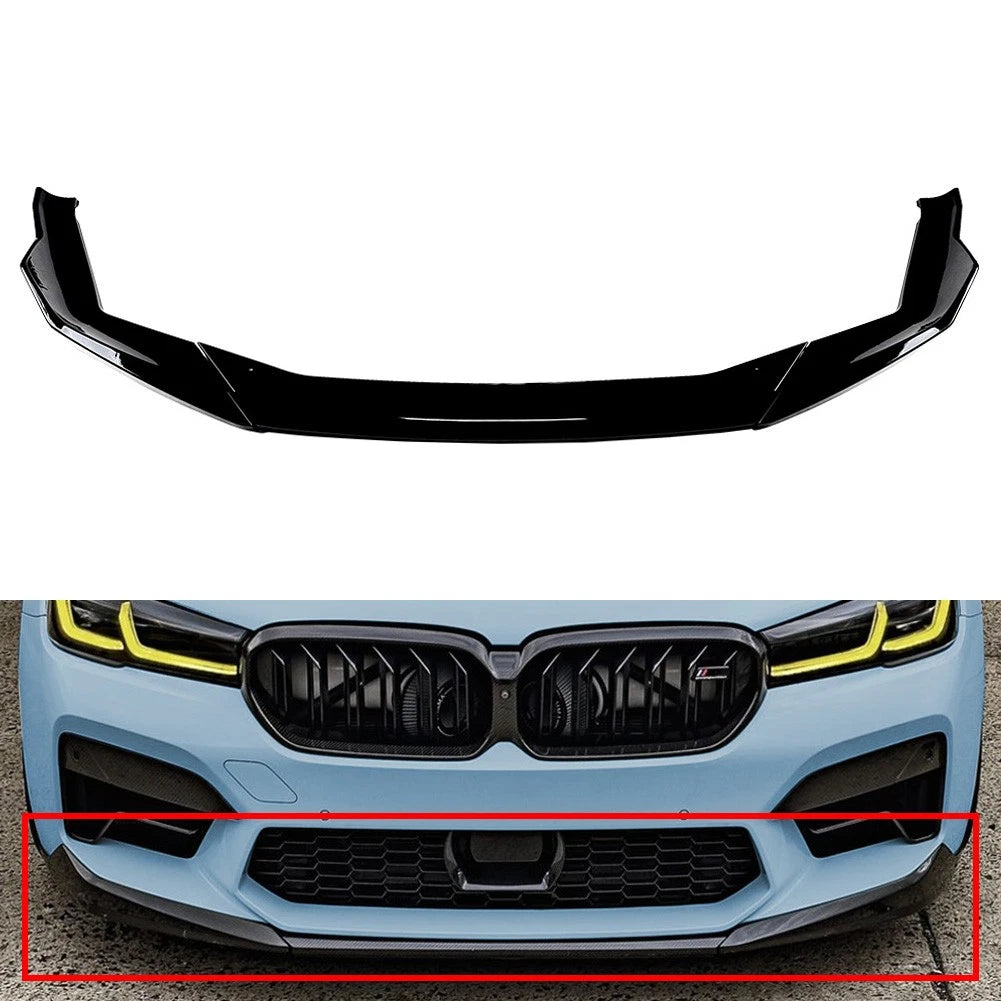 Front Bumper Splitter Spoiler Lip For BMW 5 Series M5 F90 LCI 2021-2024