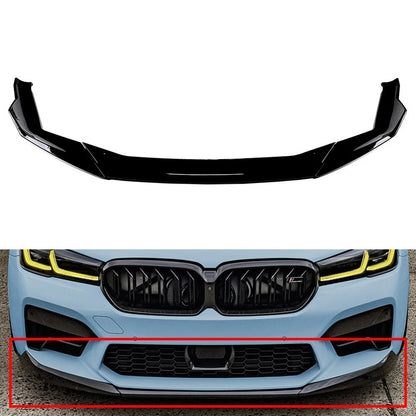 Front Bumper Splitter Spoiler Lip For BMW 5 Series M5 F90 LCI 2021-2024