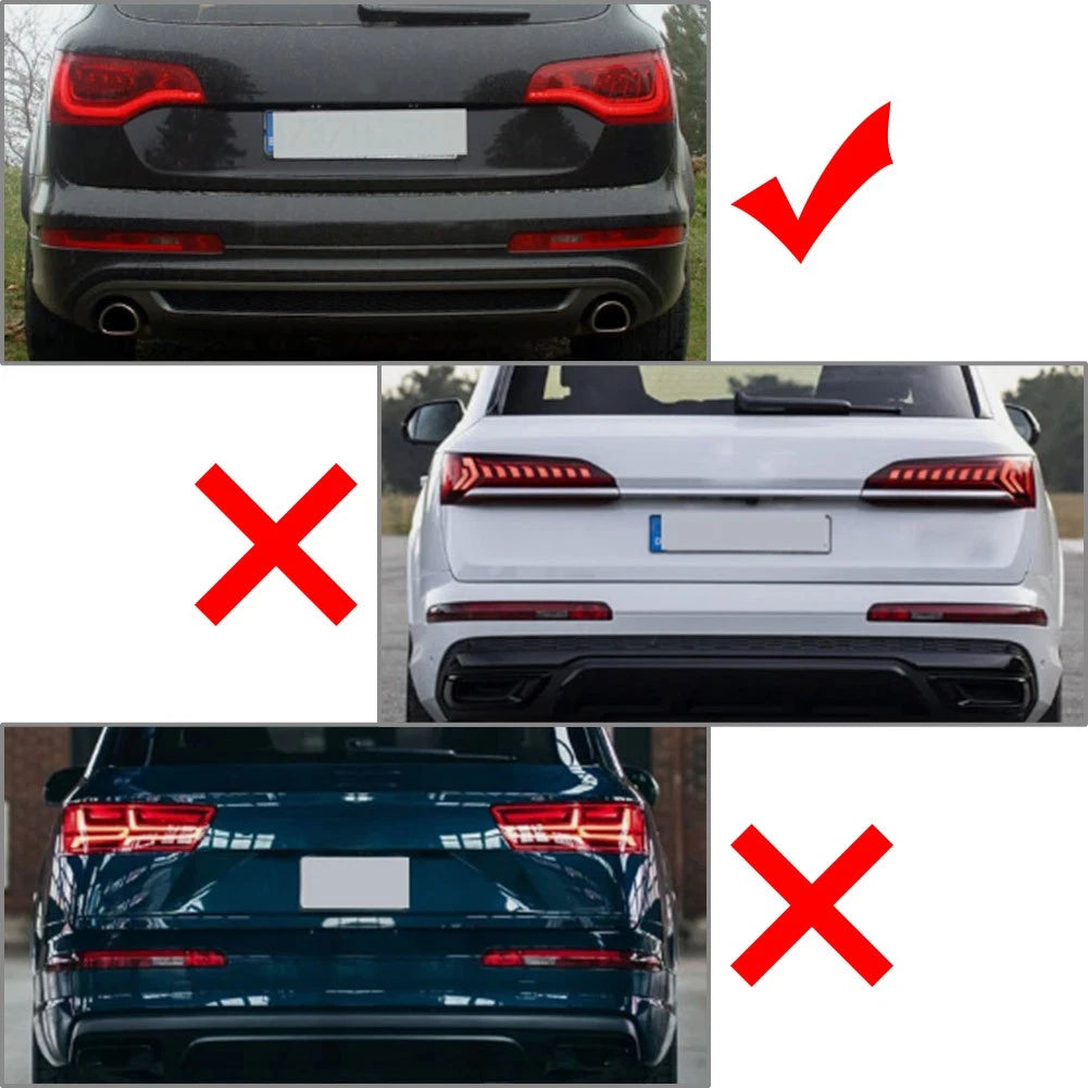 1 Pair Rear Bumper Reflector Tail Light Lamp For Audi Q7 2006-2015 Left & Right