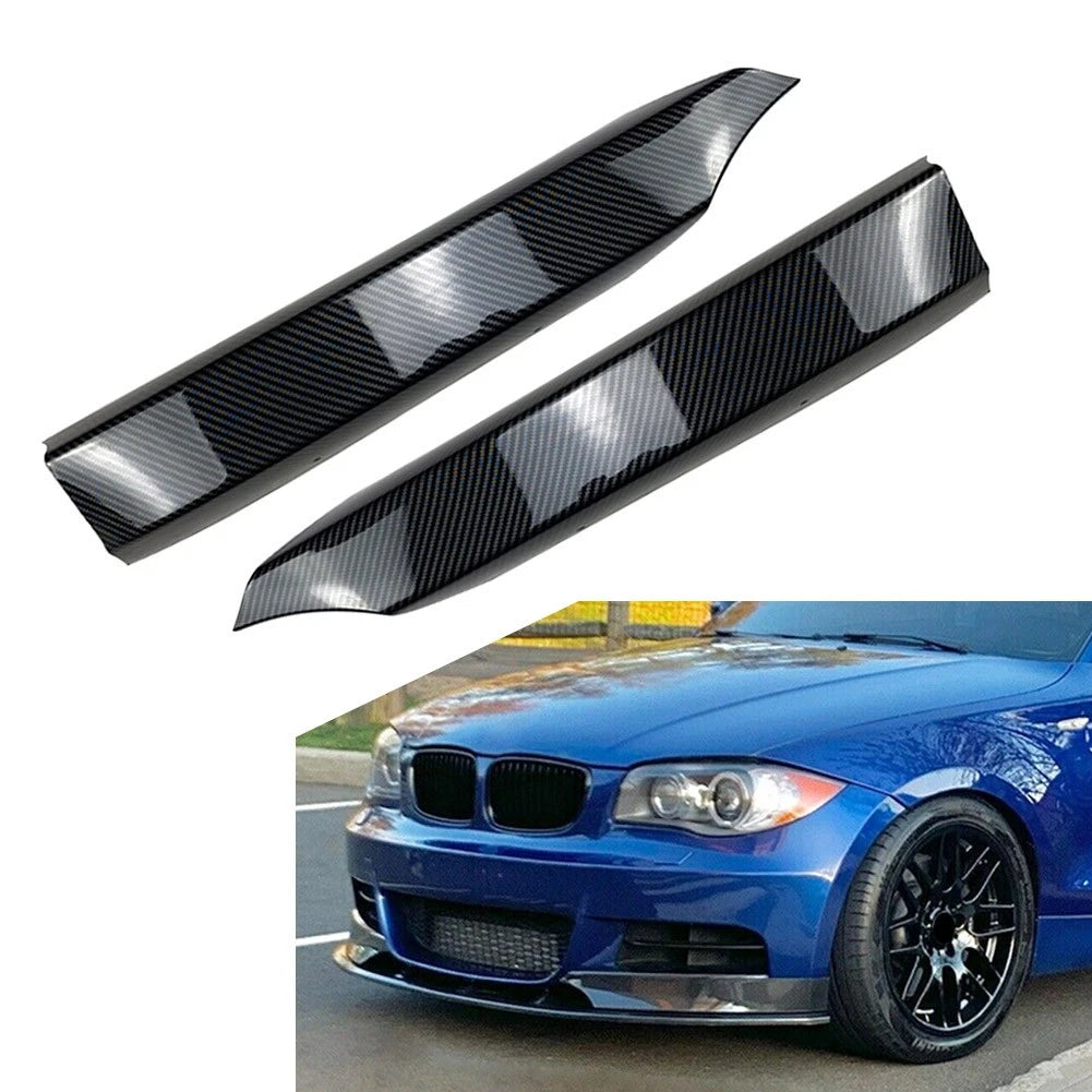 Front Bumper Side Spoiler Lip Carbon Fiber For BMW 1 Series E82 E88 M-Tech 08-13