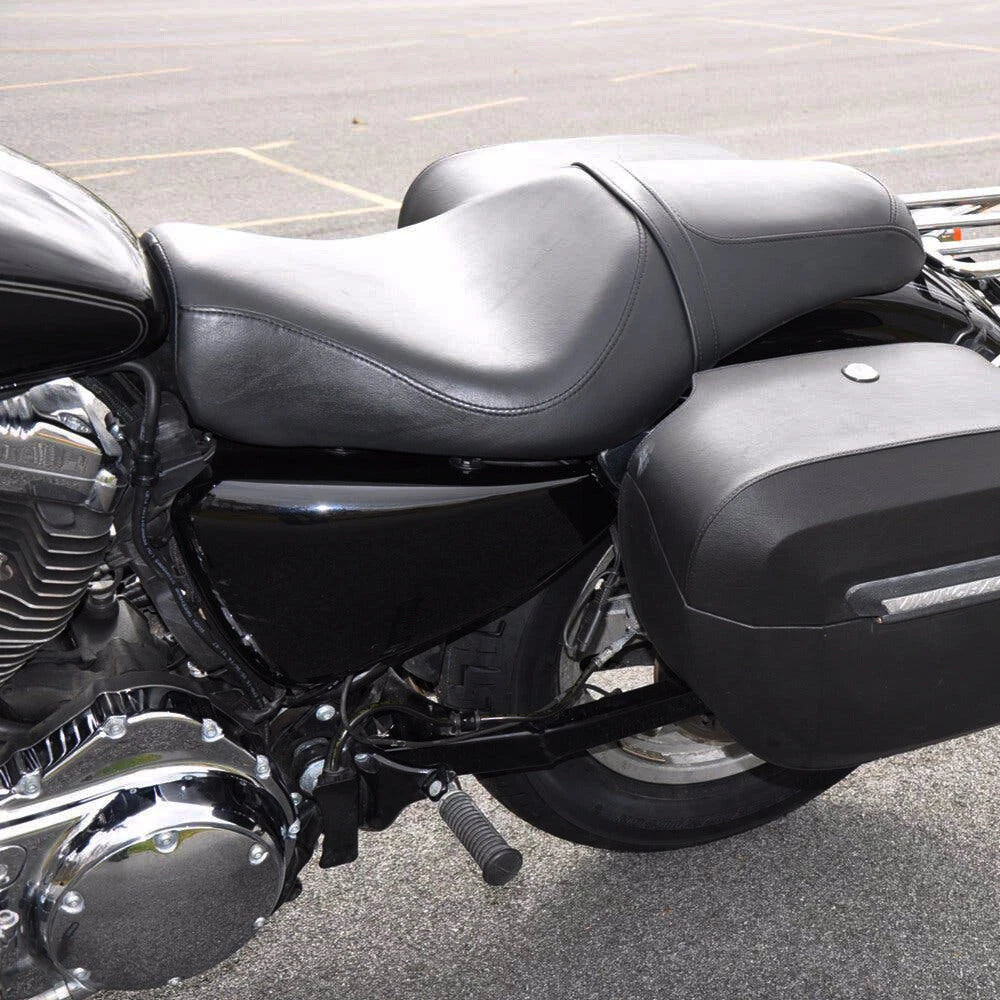 Black Two Up Driver Passenger Seat For Harley Sportster Iron 1200 2021 2020 2019