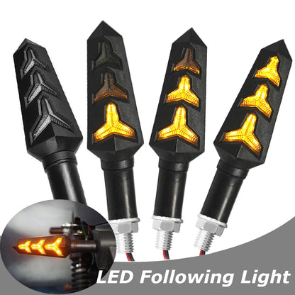 4PCS Motorcycle LED Turn Signals Blinker Light For Harley Kawasaki Suzuki Honda