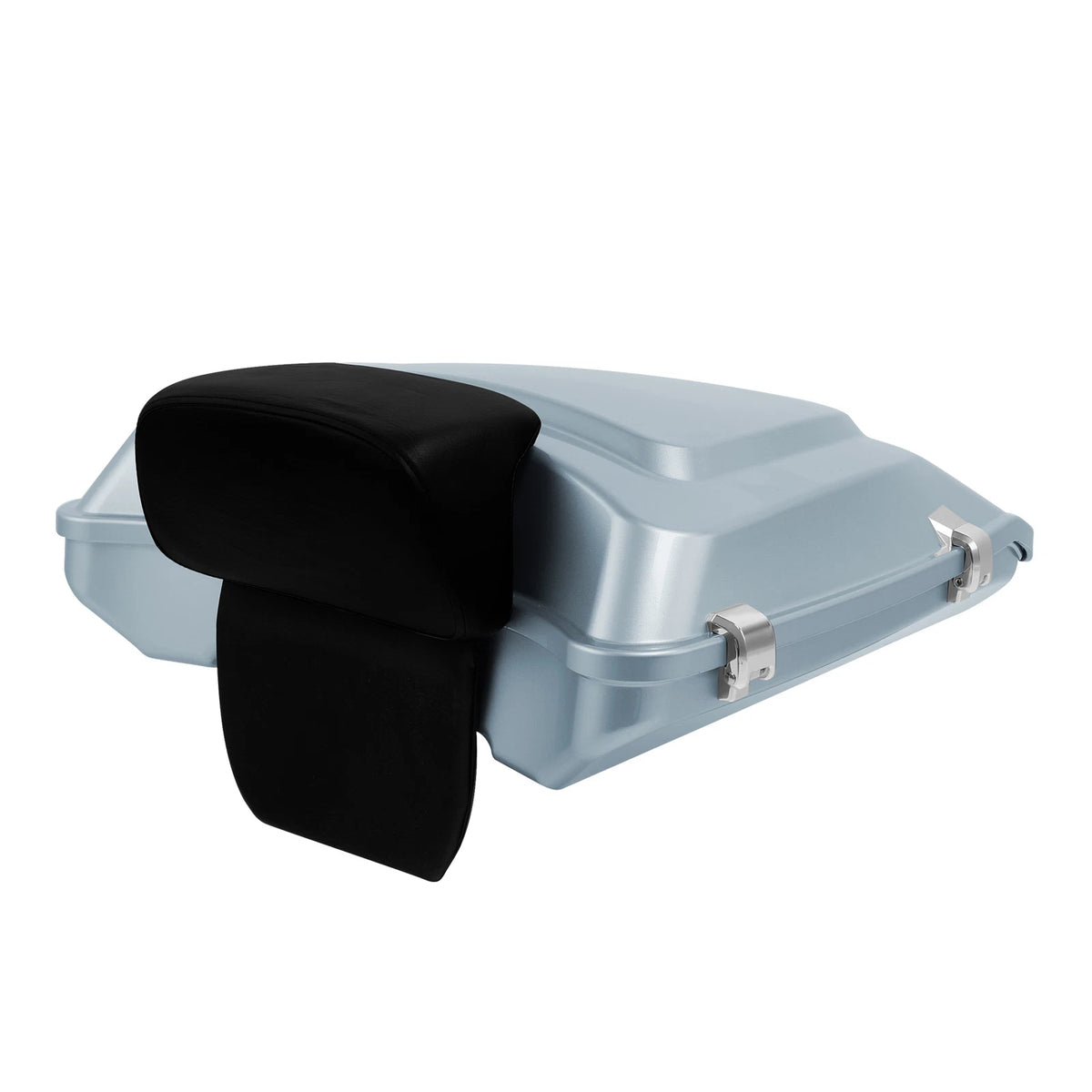Silver Razor Trunk Backrest Pad Mount Rack For Harley Electra Street Glide 14-25