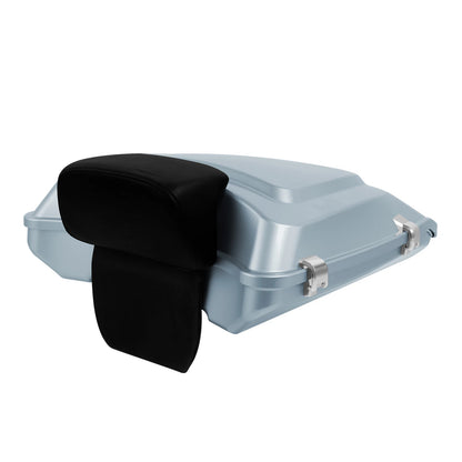 Silver Razor Trunk Backrest Pad Mount Rack For Harley Electra Street Glide 14-25