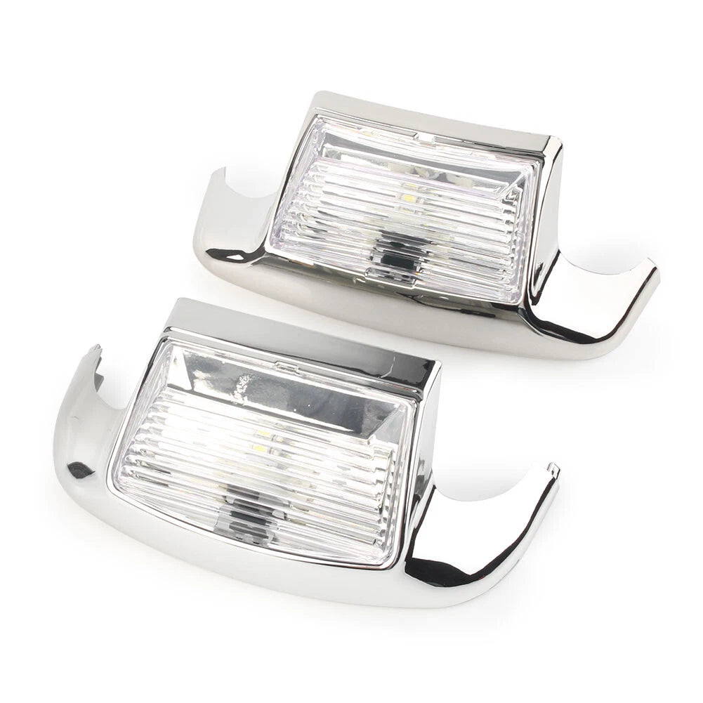 Fender Tip Light Front & Rear For Harley Davidson FLHT FLT FLHS FLHR White Lens