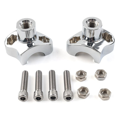 1.7 Tall Handlebar Risers For Harley-Davidson Dyna For Harley Street bob Chrome