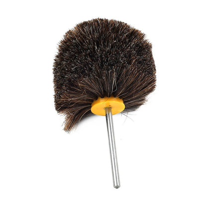 4" Horsehair Polishing Wheel Buffing Brush with Ball Head Wood Metal Rotary Tool