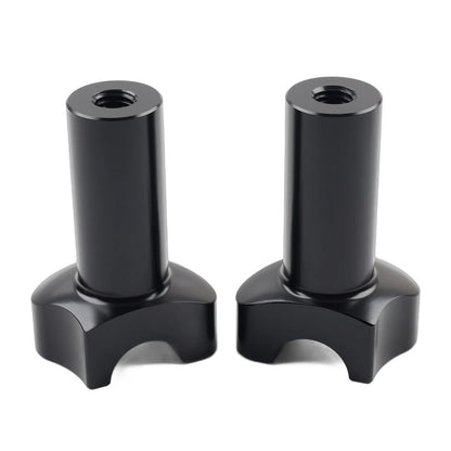 3.5" Straight Handlebar Risers Black For Harley 1" Bar Dyna Sportster Softail