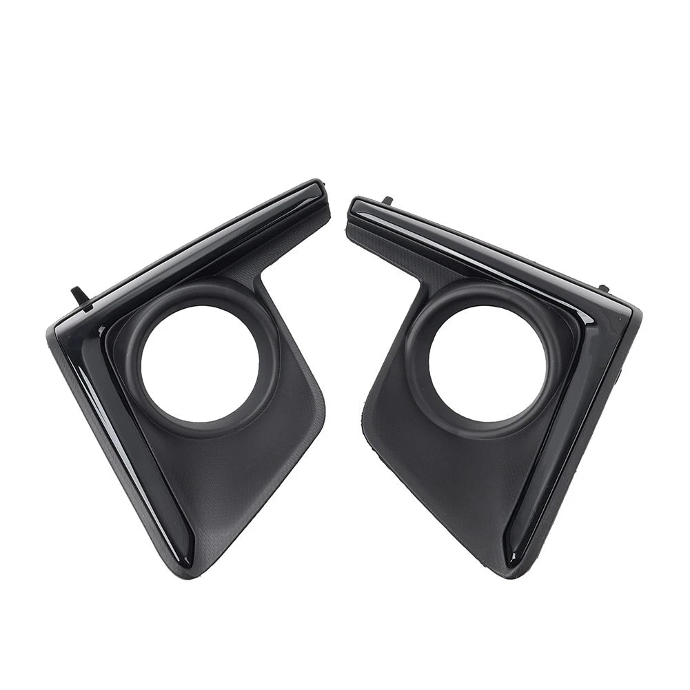 2pcs Front Bumper Fog Light Bezel Cover Black For Subaru Crosstrek 2016-2017