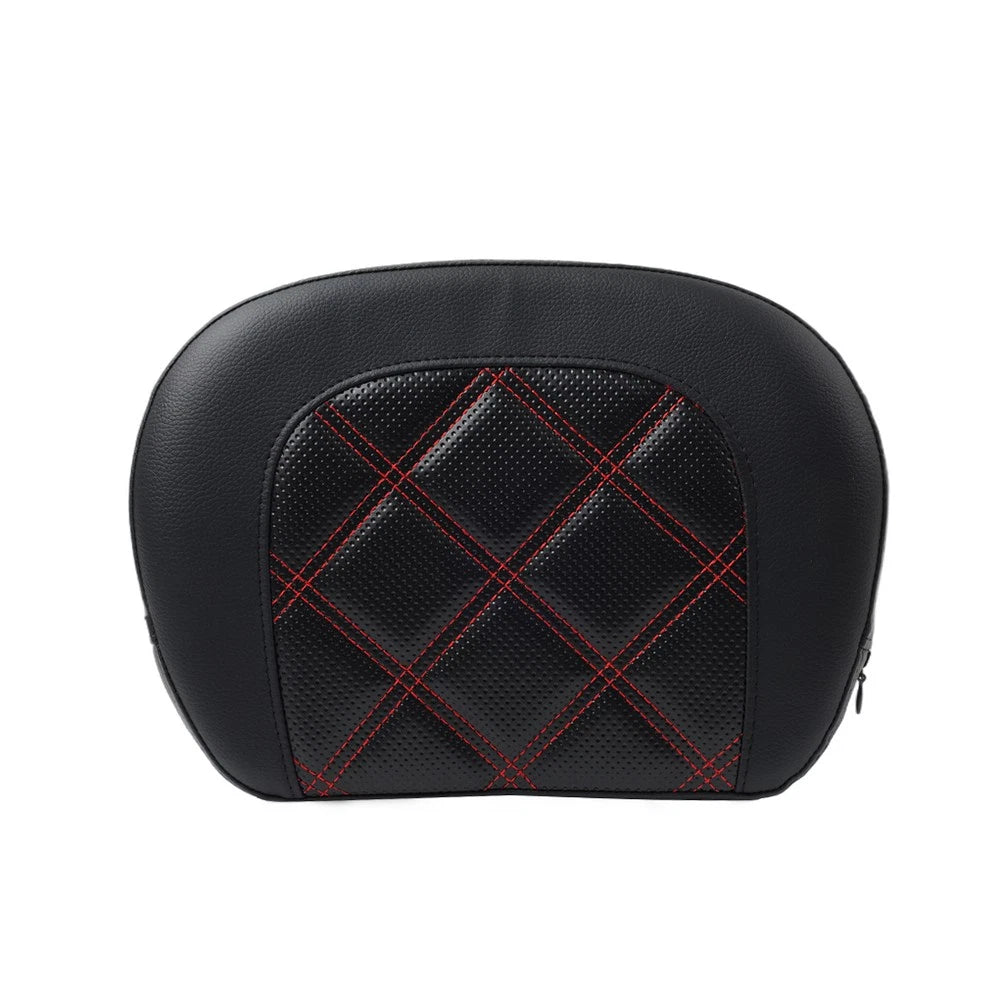 Red Stitching Passenger Sissy Bar Backrest Pad Bracket For Harley Street Glide