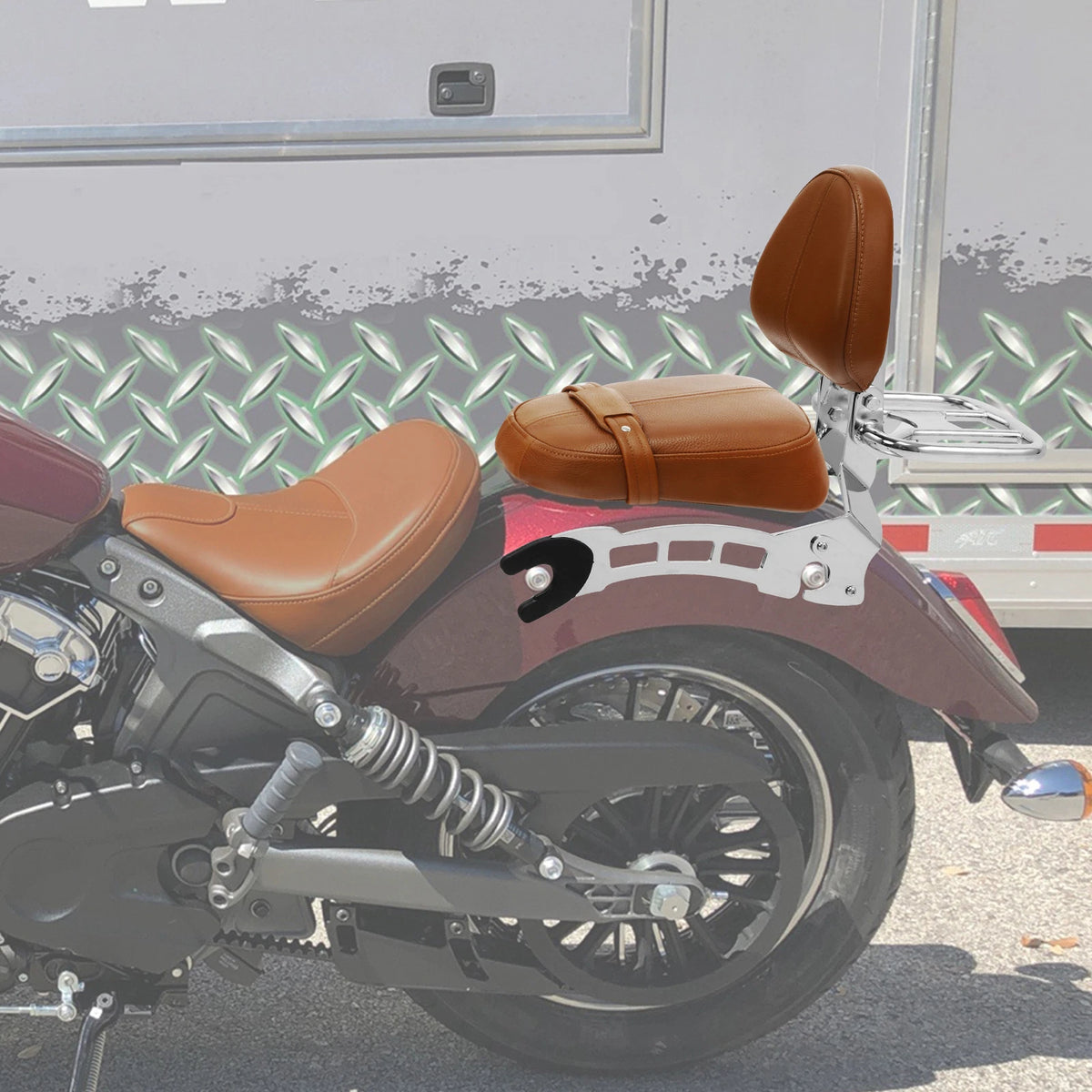 Passenger Seat Backrest Sissy Bar W/ Rack For Indian Scout 15-24 Sixty ABS 19-20