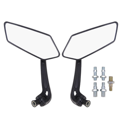 2X Universal Motorcycle Rear View Mirrors Black 8mm 10mm for Honda  Harley US