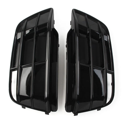 1 Pair Black Front Bumper Fog Light Grille Cover For Audi Q5 SQ5 2018-2022