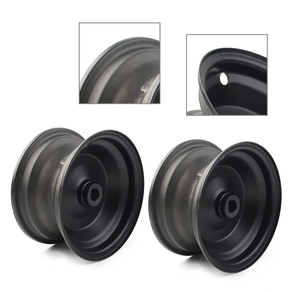 6" 145/70-6 IN Rear Wheel Rim Black For GO Kart Off-Road Dirt Pit Bike Aluminum